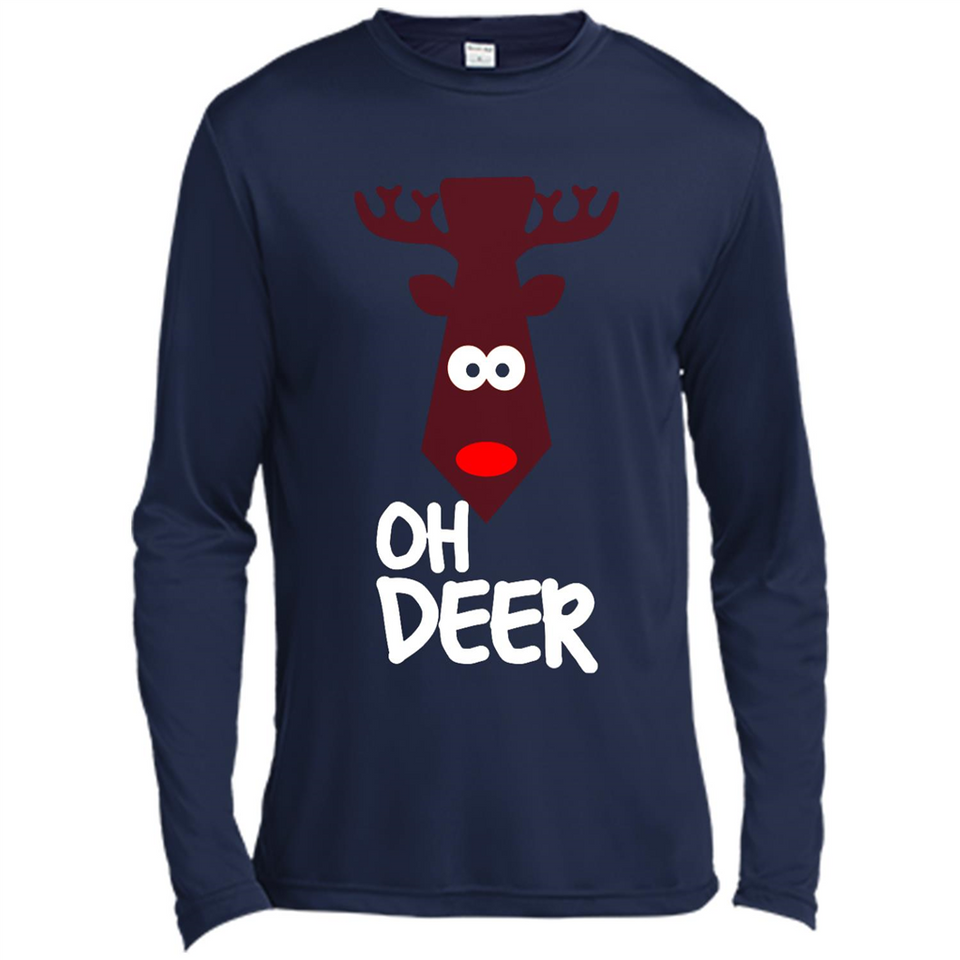 Oh Deer Christmas Reindeer Black mugs PINGPONG - Canvas Long Sleeve T-Shirt