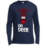 Oh Deer Christmas Reindeer Black mugs PINGPONG - Canvas Long Sleeve T-Shirt