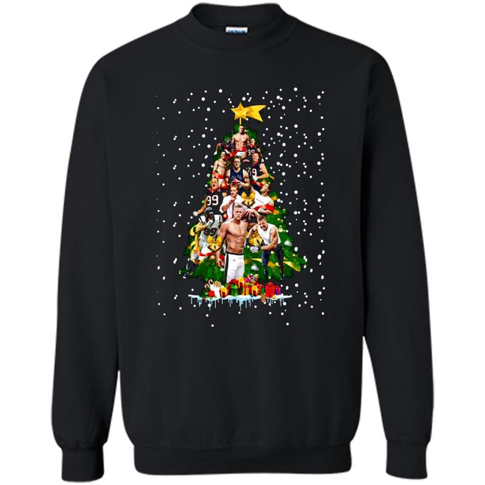 J.J. Watt Christmas Tree ugly sweater PINGPONG
