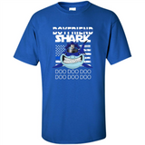 Police boyfriend Shark Blue Line Tee
