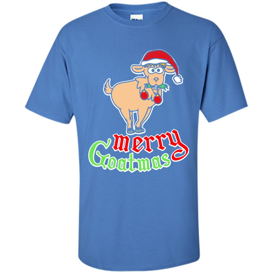 Christmas Merry Goatmas Goat Shirt Santa Hat - Shirt