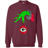 GRINCH HAND HOLDING GREEN BAY PACKERS GLITTER CHRISTMAS PINGPONG