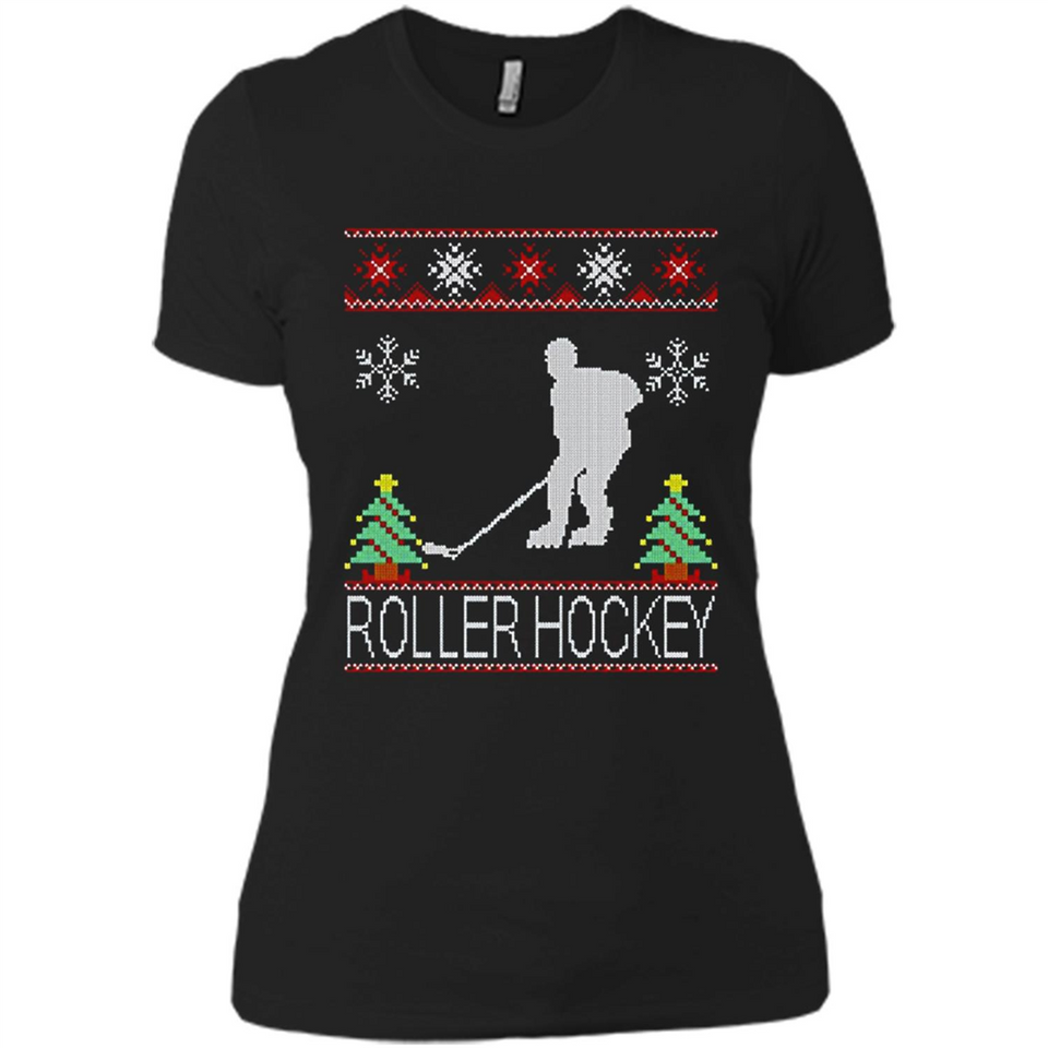 roller hockey Christmas ugly
