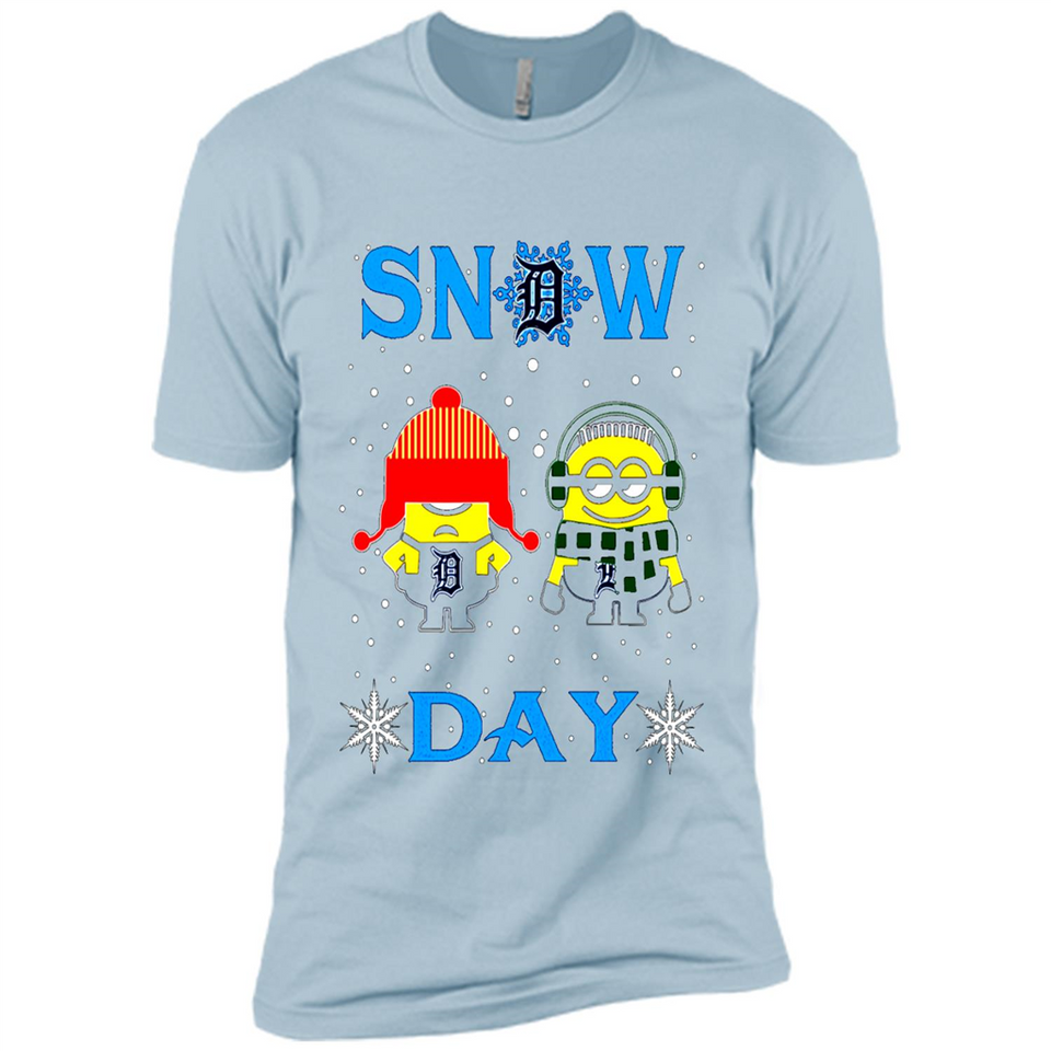 Snow Day Shirt For Detroit Tigers Vs Minion Fans pingpong