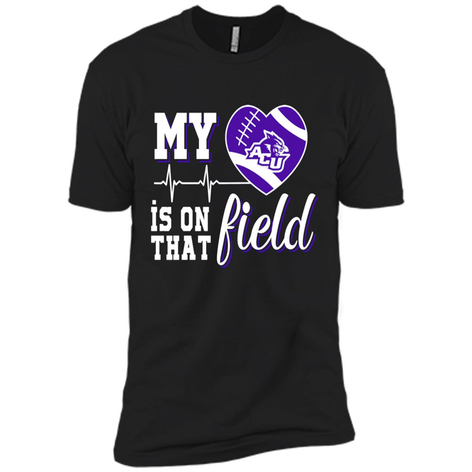Abilene Christian Wildcats Football My Heart is on that Field - Premium Short Sleeve T-Shirt