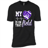 Abilene Christian Wildcats Football My Heart is on that Field - Premium Short Sleeve T-Shirt