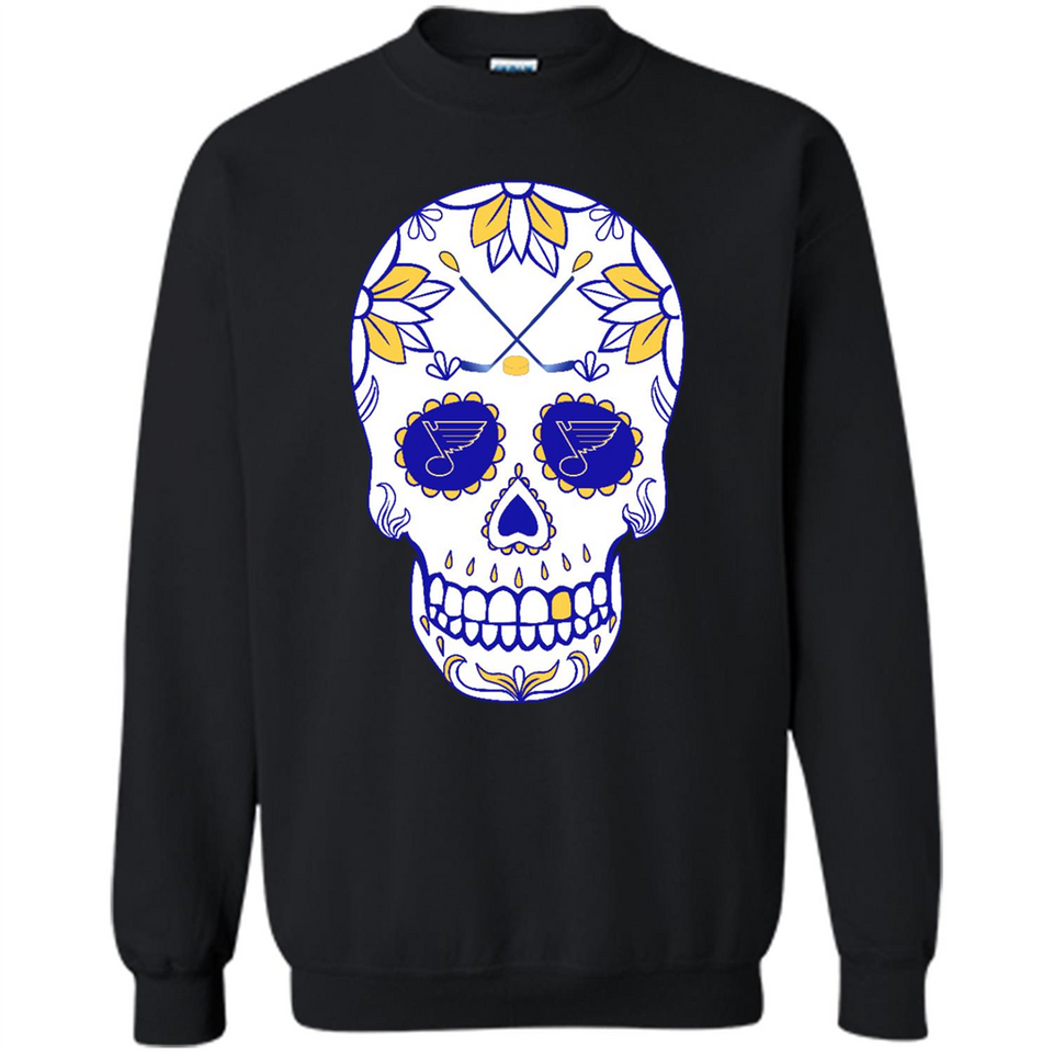 St. Louis Blues Hockey Sugar Skull Day of the Dead