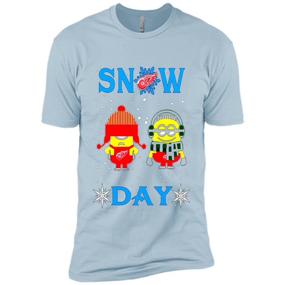 Snow Day Shirt For Detroit Red Wings Vs Minion Fans pingpong