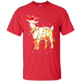 Christmas Lights Goat Wearing Santa Hat Funny Xmas - Shirt