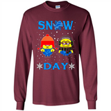 Snow Day Shirt For Detroit Lions Vs Minion Fans pingpong