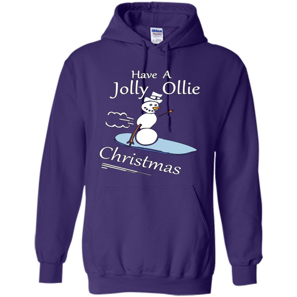Snowman Snowboarder Tshirt Have Jolly Ollie Christmas