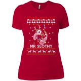 Mr Slothy Christma - Ladies' Boyfriend T-Shirt