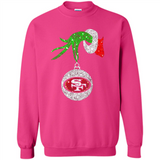 Amazing tee San Francisco 49ers Glitter Grinch Monogram Ornament Christmas Gift - Sweatshirt