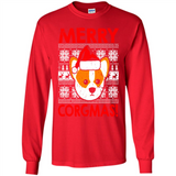Funny Christmas Santa Corgi Dog Merry Corgmas - Long Sleeve T-Shirt
