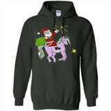 Distressed Retro Santa Riding Unicorn - Hoodie