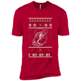 Christmas Ugly Sweater Fishing Ugly Christmas Sweater - Premium Short Sleeve T-Shirt