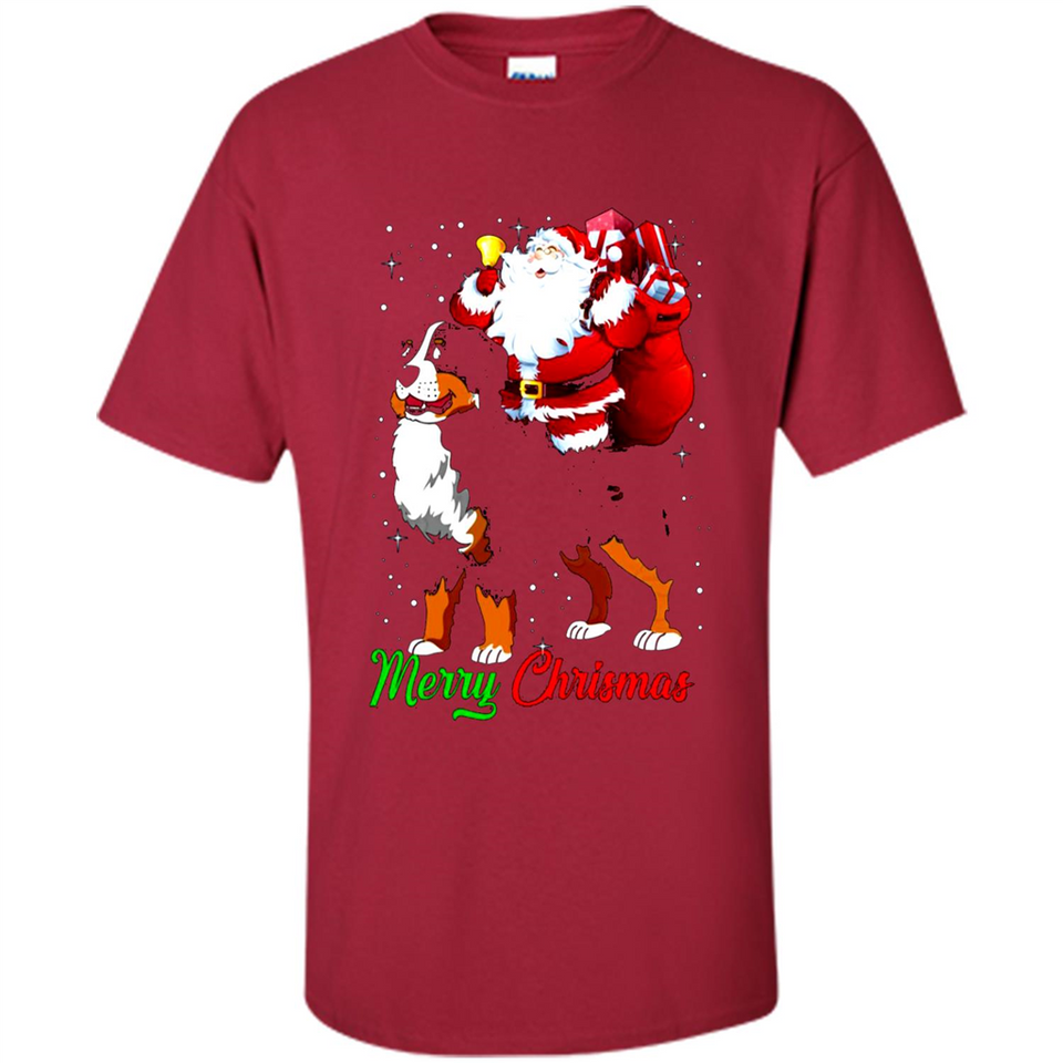 Merry Christmas Santa Claus With Big Dog sweater PINGPONG