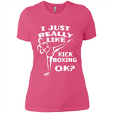 Kick Boxing Shirt Kick Boxer Boxing Workout - Ladies' Boyfriend T-Shirt