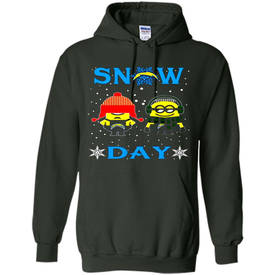 Snow Day Shirt For Los Angeles Chargers Vs Minion Fans pingpong
