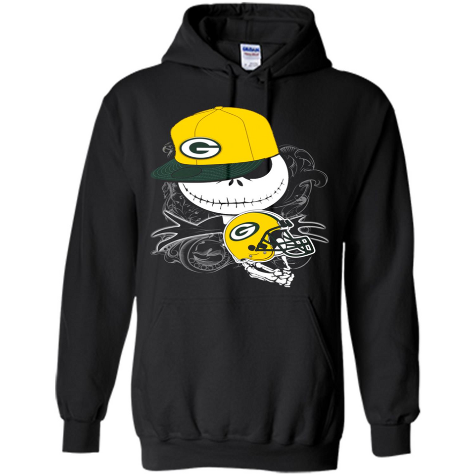 Jack Skellington The Nightmare Before Christmas-Packers Football - Hoodie
