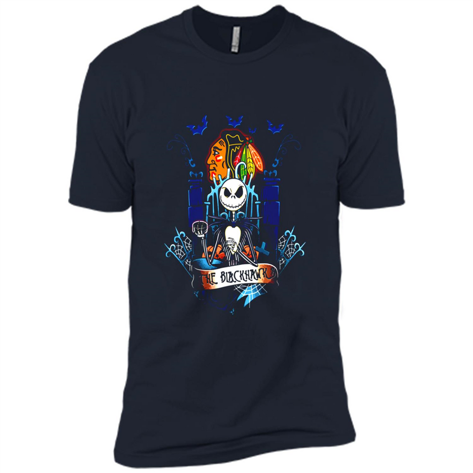 Chicago Blackhawks Halloween The Nightmare Before Christmas - Premium Short Sleeve T-Shirt