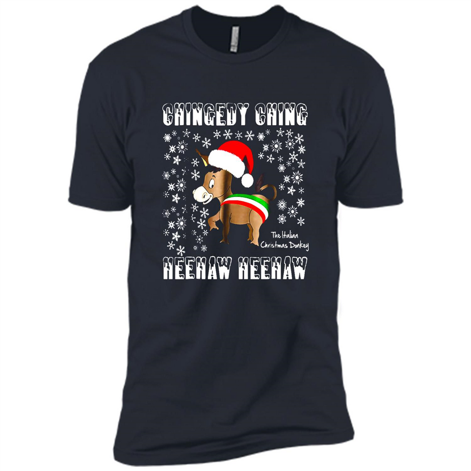 Amazing Dominick The Christmas Donkey-Italian Christmas Donkey - Premium Short Sleeve T-Shirt
