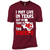 I May Live In Texas But My Team Is The Chiefs - Premium Short Sleeve T-Shirt