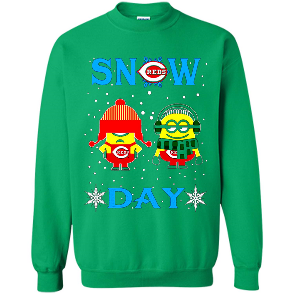 Snow Day Shirt For Cincinnati Reds Vs Minion Fans pingpong