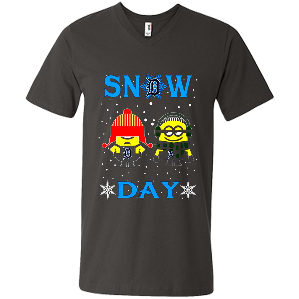 Snow Day Shirt For Detroit Tigers Vs Minion Fans pingpong