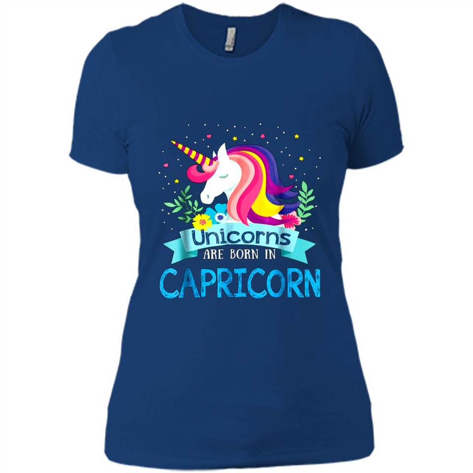 Unicorns are born in Capricorn Birthday Rainbow Gift Custom Ultra Cotton