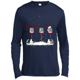 Christmas Red Wine - Merry Xmas T-Shirt - Canvas Long Sleeve T-Shirt