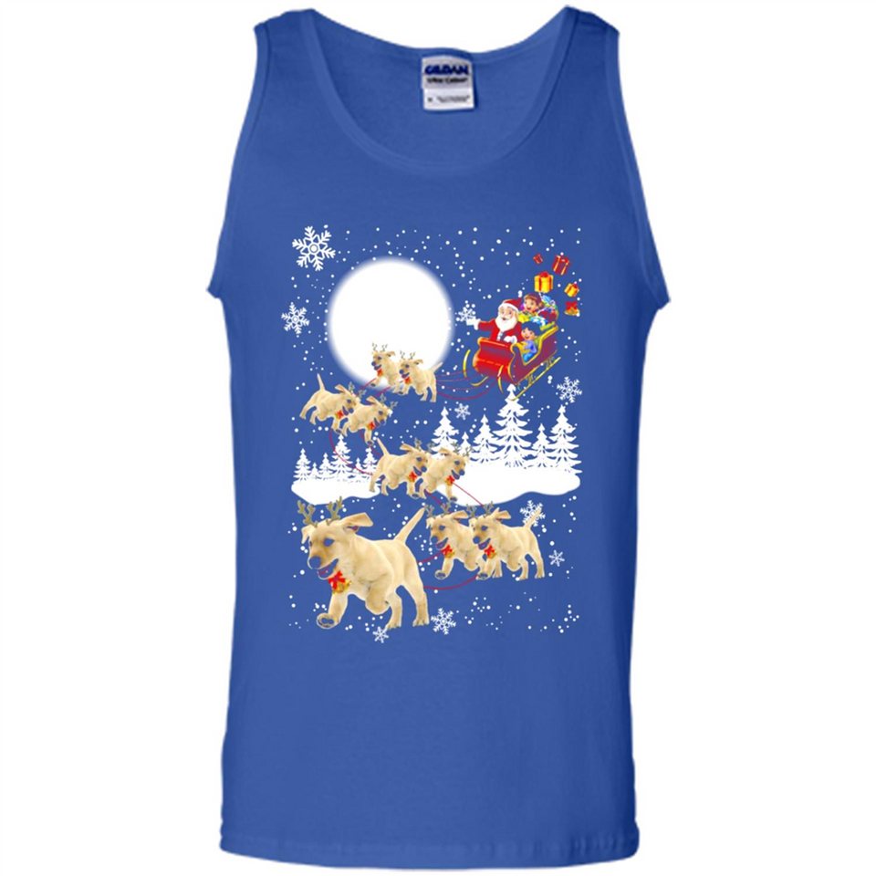 Christmas Santa Golden Retriever Sleigh For Labrador Retriever