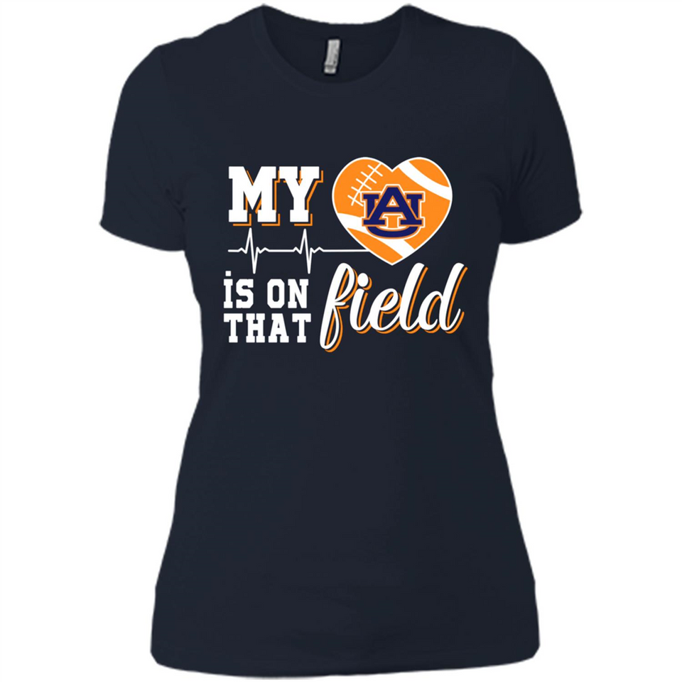 Auburn Tigers Football My Heart is on that Field - Ladies' Boyfriend T-Shirt