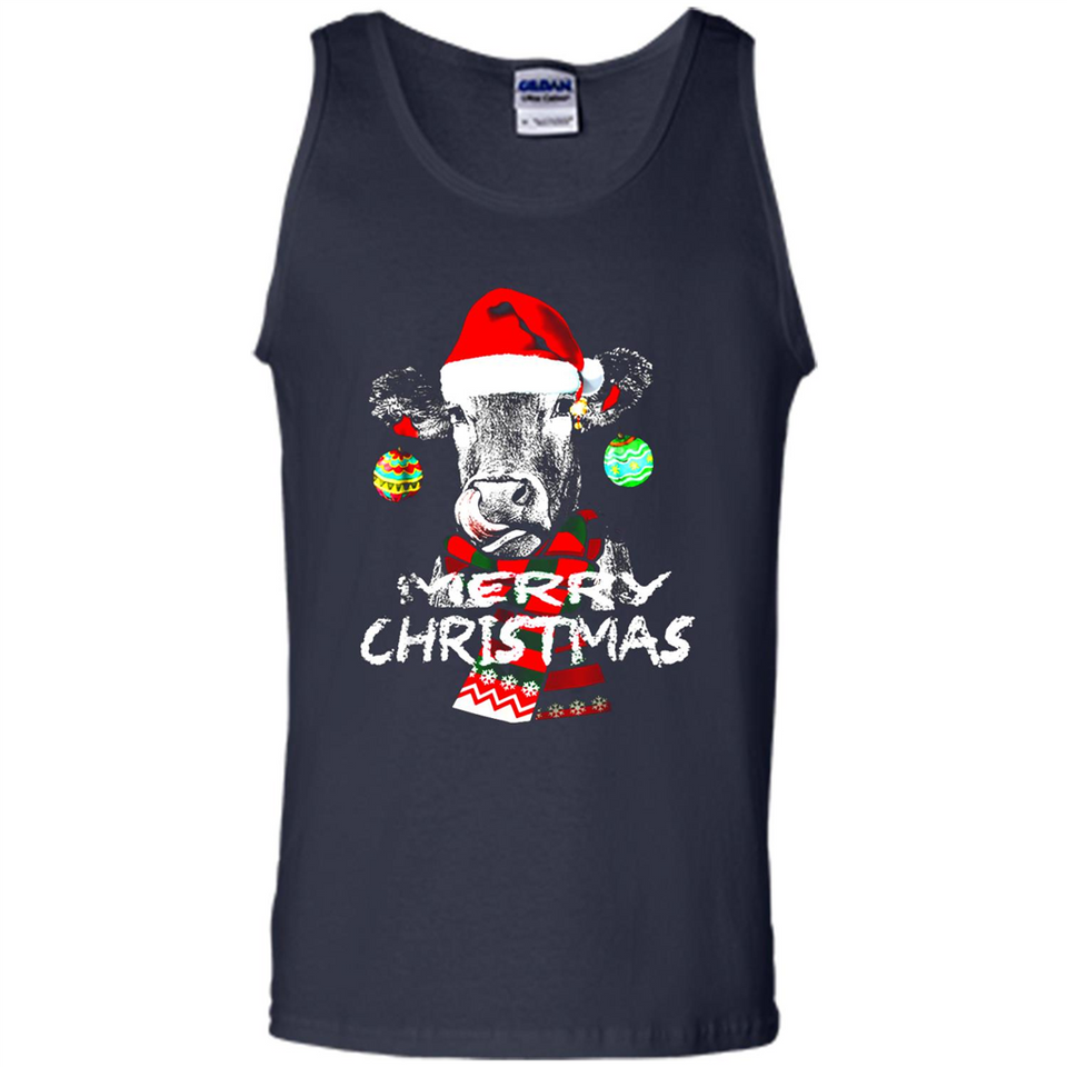 Fabulous Mooey christmas Heifers Cow Christmas lights - Tank Top