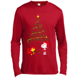 Snoopy Christmas Tree T-Shirt - Canvas Long Sleeve T-Shirt