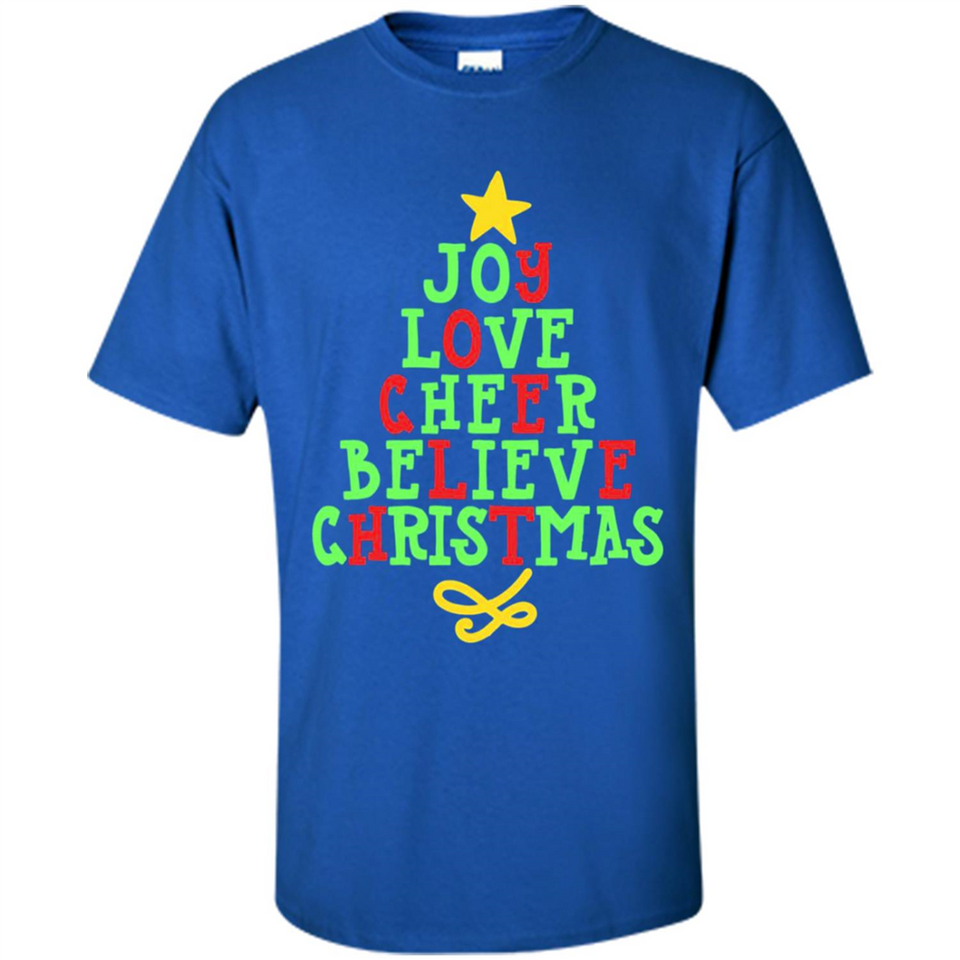 Joy Love Cheer Believe Christmas Tree