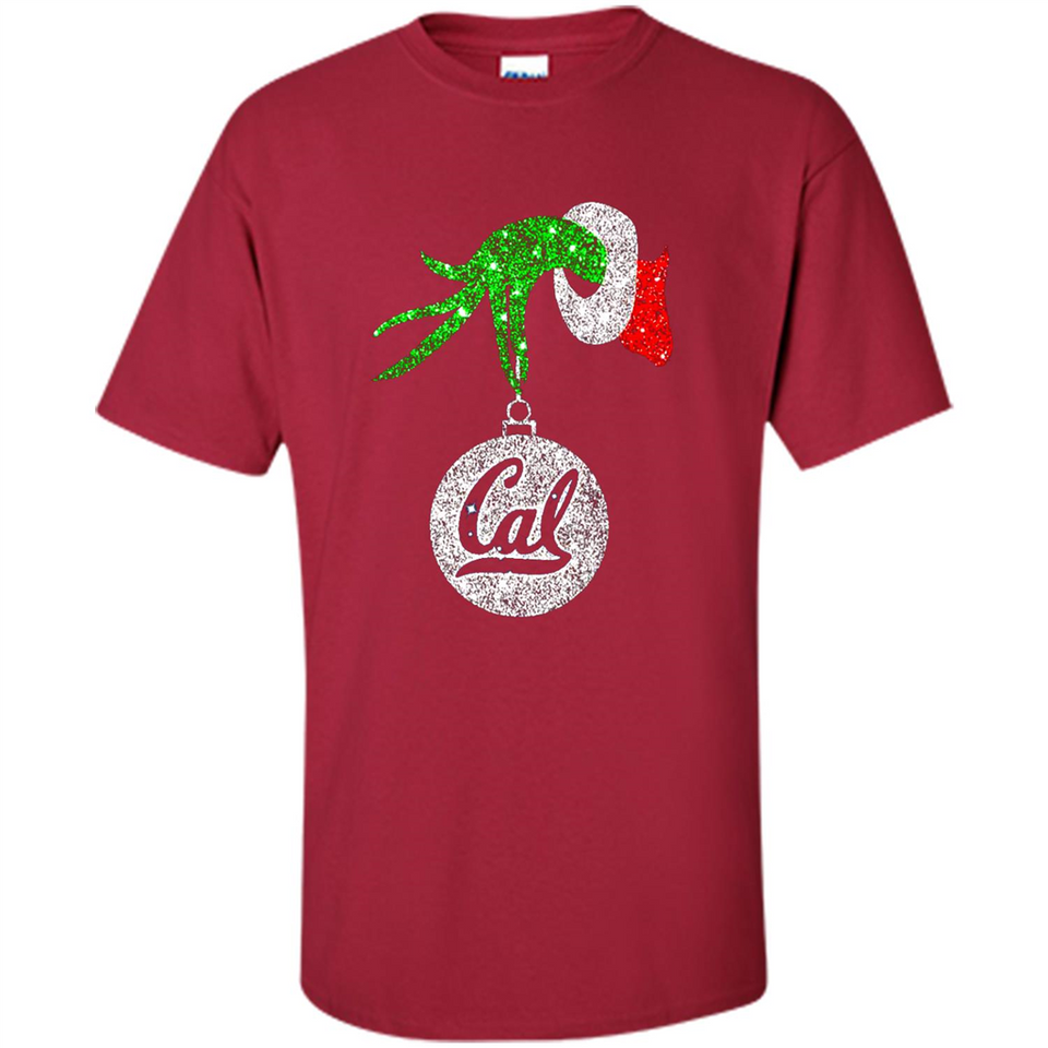 Amazing California Golden Bears Glitter Grinch Monogram Ornament Christmas Gift - Shirt