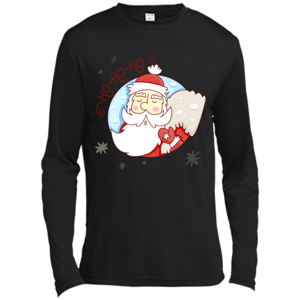 Cute Santa Claus Ho Ho Ho - Canvas Long Sleeve T-Shirt
