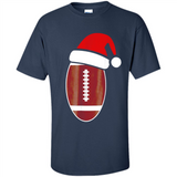 Christmas Football Shirt - Football Santa Hat Christmas