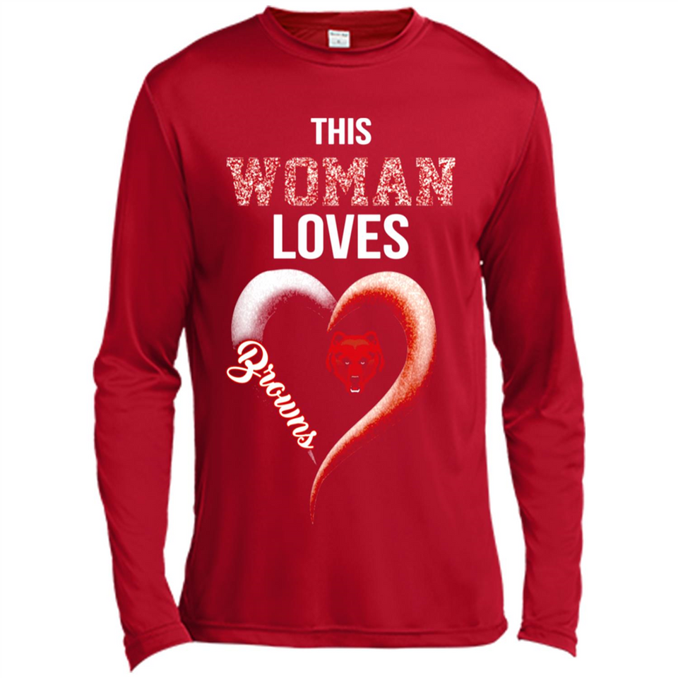 This Woman love Browns NFL football team - Canvas Long Sleeve T-Shirt