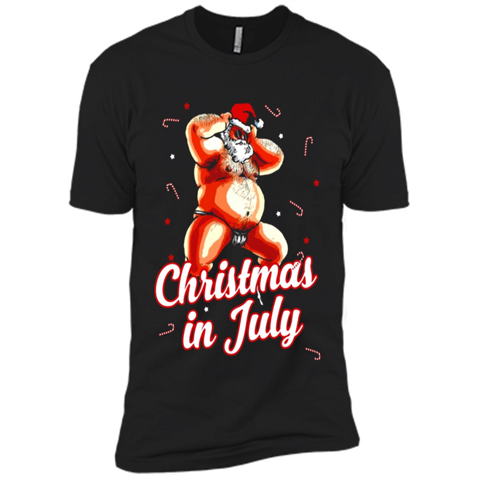Christmas In July - Funny Dancing Santa - Premium Short Sleeve T-Shirt