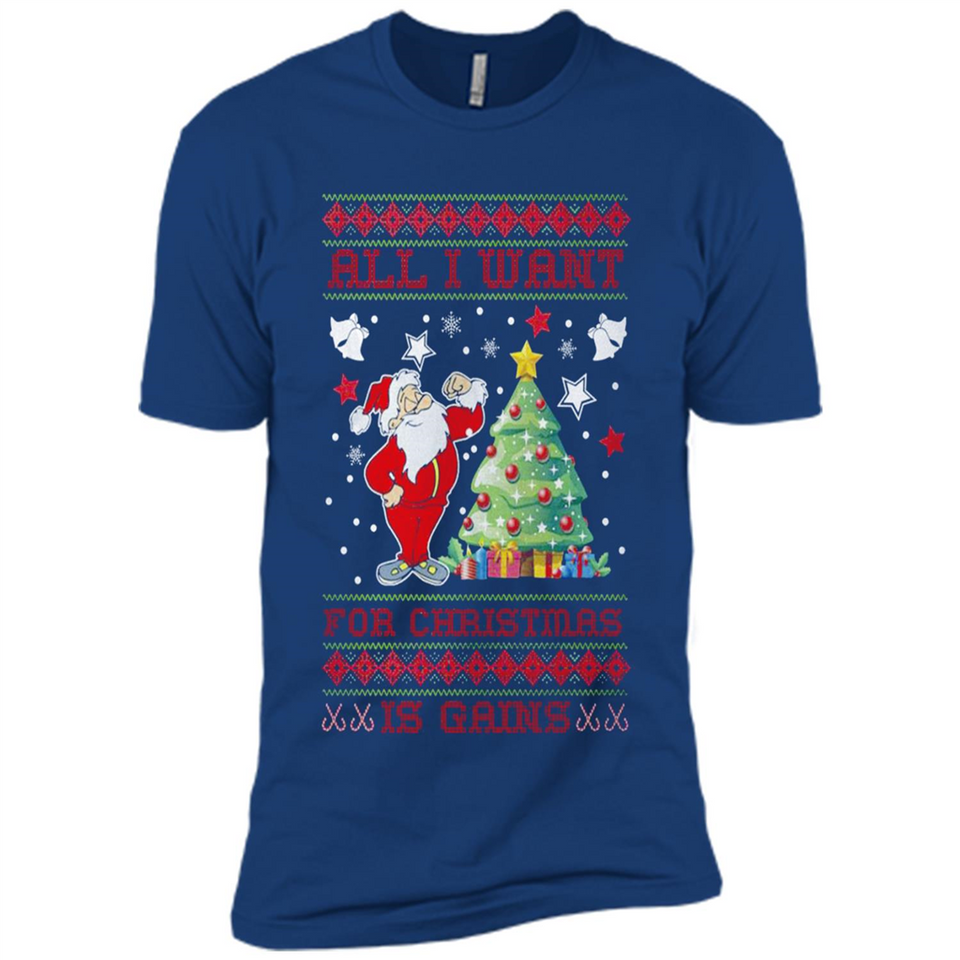 All I Want For Christmas Is Gains Christmas Tree Santa Claus