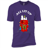 Peanuts By Schulz Snoopy Young Men_s Christmas SweatShirt - Premium Short Sleeve T-Shirt