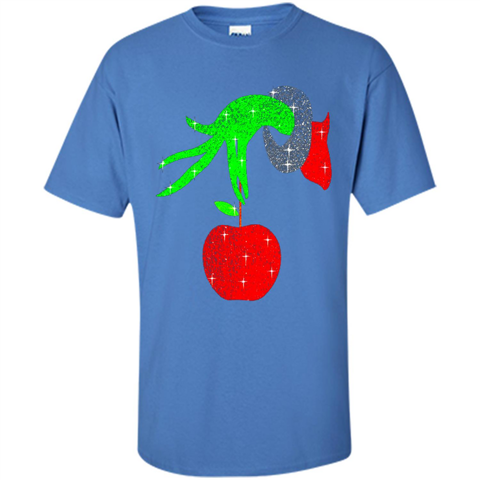 Christmas The Grinch Hand Holding Apple Ornament sweater - Shirt