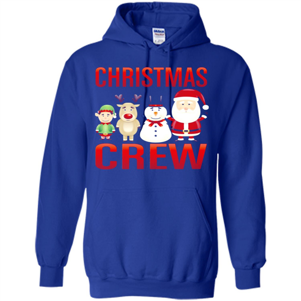 CHRISTMAS CREW Shirt X-mas Santa Snowman Reindeer Elf - Hoodie