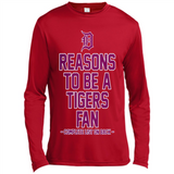 Reasons to be a Detroit Tigers Fan Complete List on Back - Canvas Long Sleeve T-Shirt