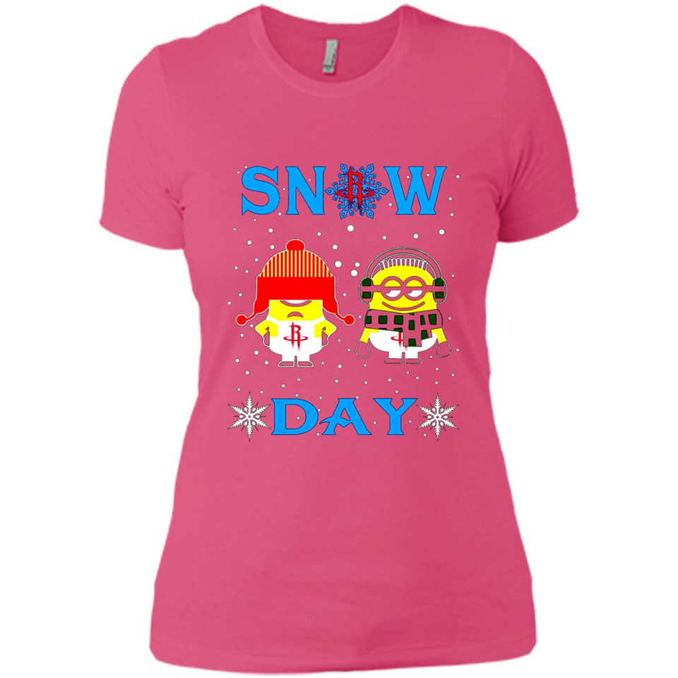 Snow Day Shirt For Houston Rockets Vs Minion Fans pingpong