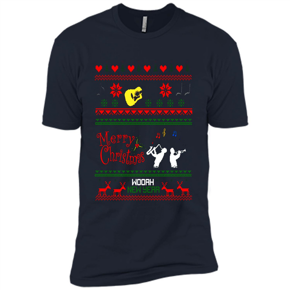 Music Ugly Christmas SweatShirt - Premium Short Sleeve T-Shirt