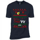 Music Ugly Christmas SweatShirt - Premium Short Sleeve T-Shirt