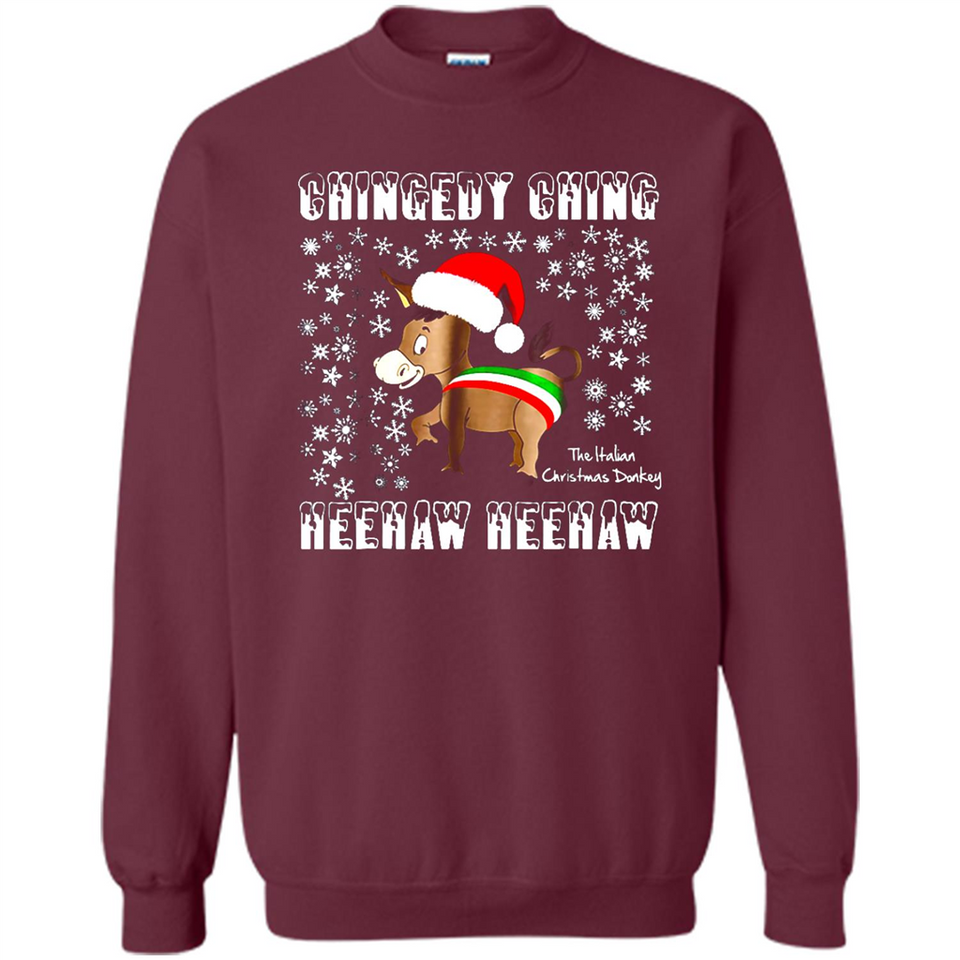 Amazing Dominick The Christmas Donkey-Italian Christmas Donkey - Sweatshirt